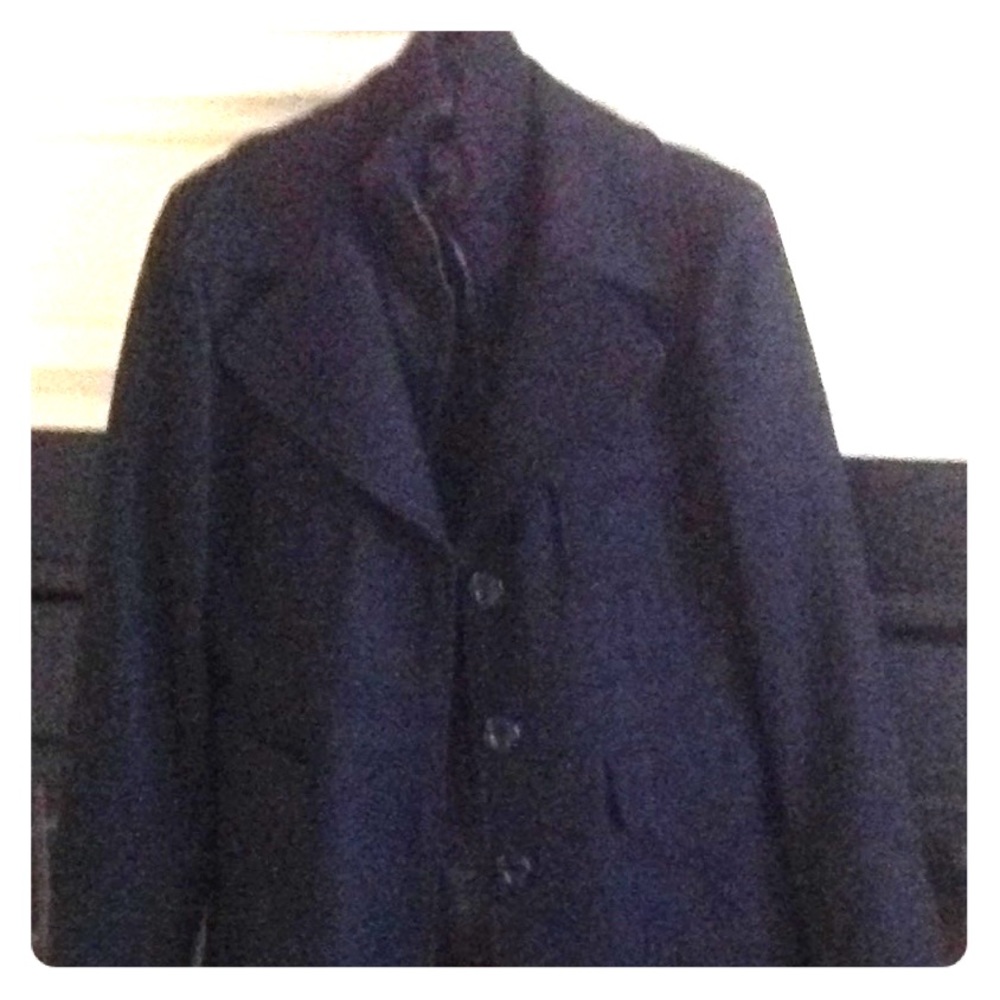 Black wool knit jacket